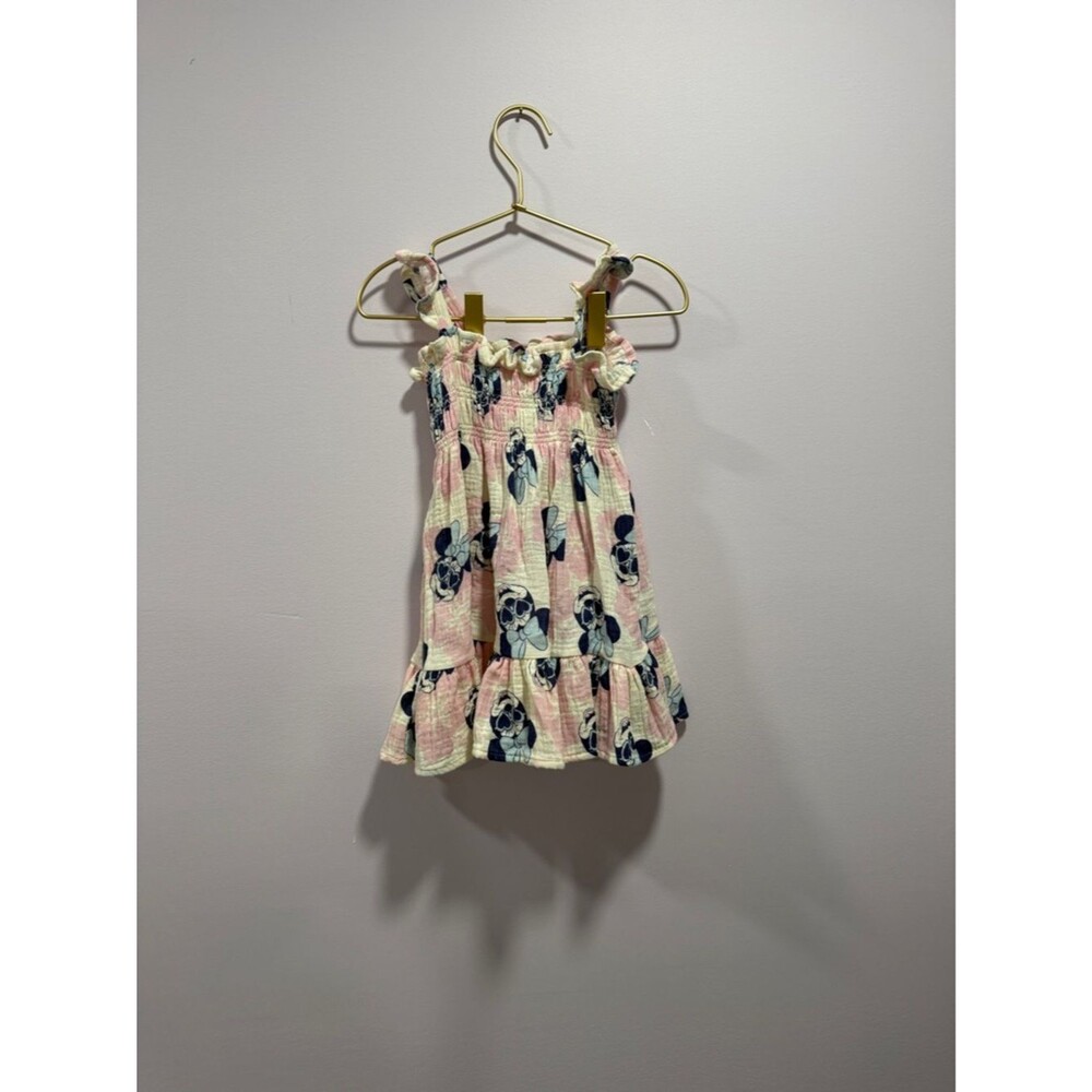 Disney Minnie Pastel Pink & Navy Floral Baby Dress